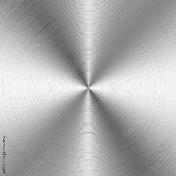 Fototapeta Polished Stainless Steel Surface with Circular Patterns and Reflective Finish