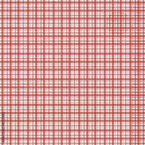 Fototapeta  Red Gingham Check Pattern 