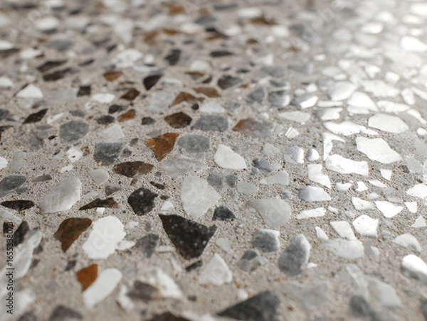 Fototapeta Microcement Finish EN 13813: <0.2mm Limestone Aggregate, Polished Sealed Surface, Industrial Texture