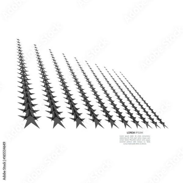 Obraz Abstract background pattern with stars. Vector illustration.