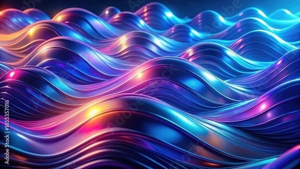 Fototapeta Abstract Colorful Wave Pattern, a Visually Stunning Design Element for Digital Projects