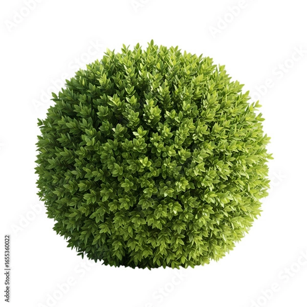 Fototapeta Perfect Sphere of Lush Green Foliage: Botanical Texture