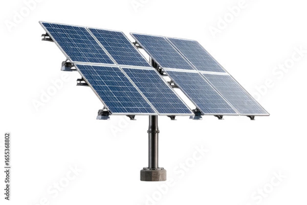 Fototapeta Solar panel array mounted on a stand