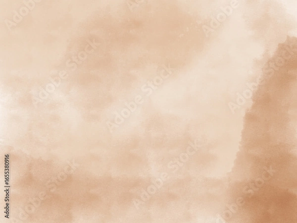 Fototapeta 薄い茶色の滲んだ水彩画の背景、壁紙