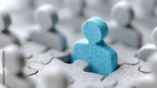 Obraz Unique Employee, Human Resources, Teamwork Puzzle