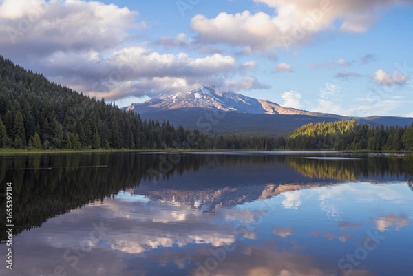 Obraz mountain lake reflection