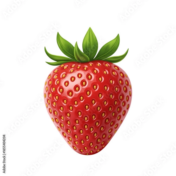 Obraz Vibrant Strawberry: Close-up Macro Photo of Fresh Red Berry