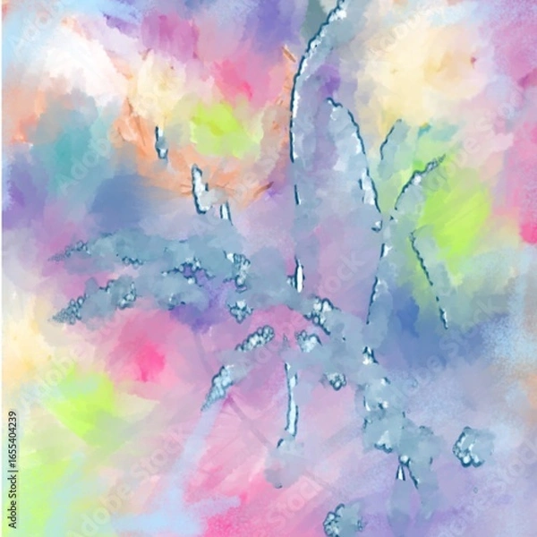 Obraz abstract watercolor background with rainbow