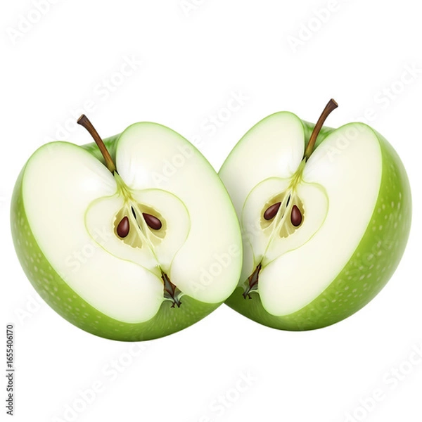 Obraz sliced green apple