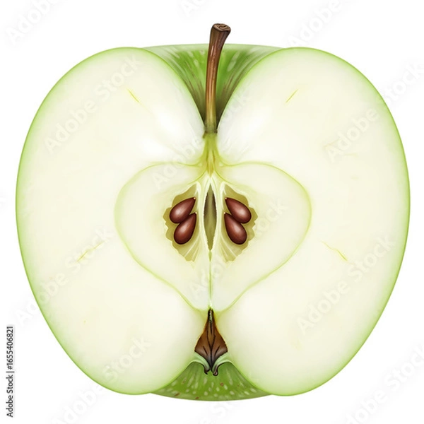 Obraz sliced green apple