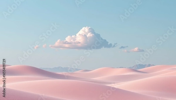 Fototapeta Serene Minimalist Landscape with Soft Pastel Sky