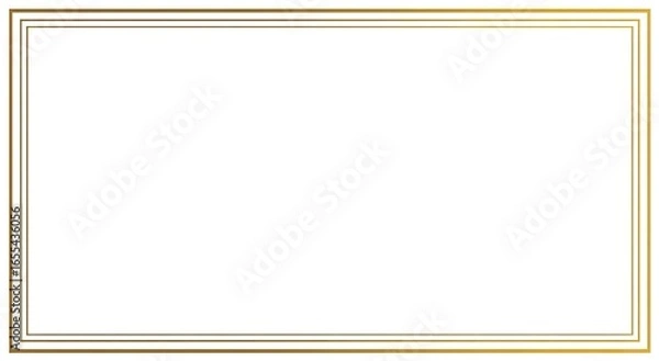 Obraz Rectangular frame with double gold border