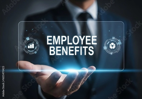 Fototapeta Navigating Employee Benefits Understanding Your Options for a Secure Future and Well-being. Invest in your team with optimal rewards