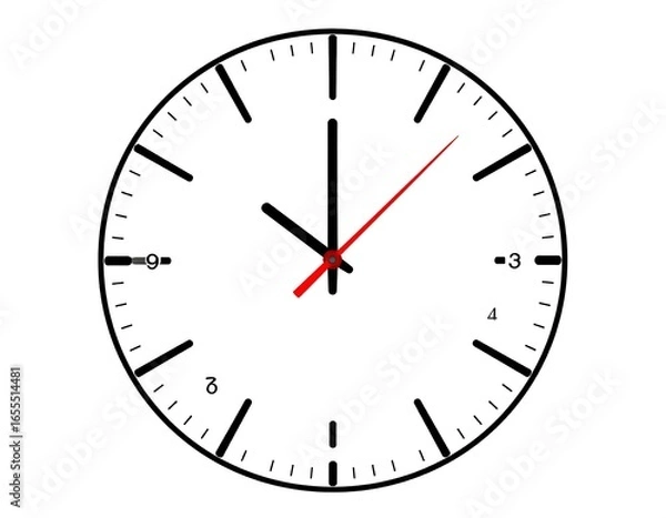 Obraz Simple analog clock displaying the time (1)
