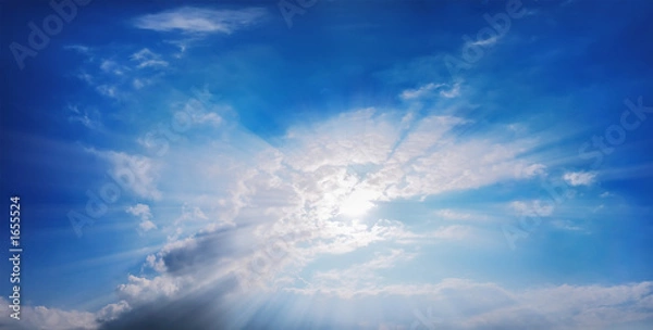 Fototapeta sun and clouds