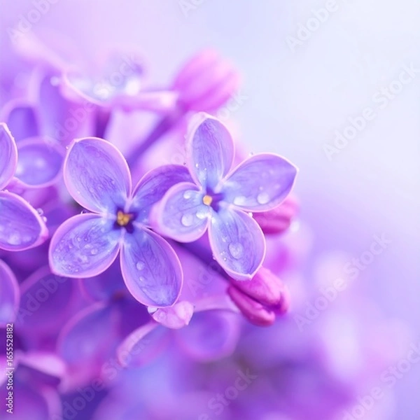 Obraz Close-up of vibrant purple lilac blossoms (1)