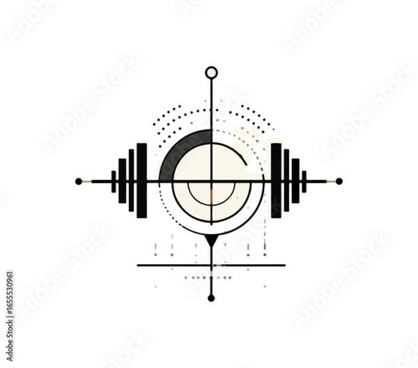 Fototapeta Abstract target design with weights