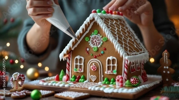 Obraz Gingerbread house decoration