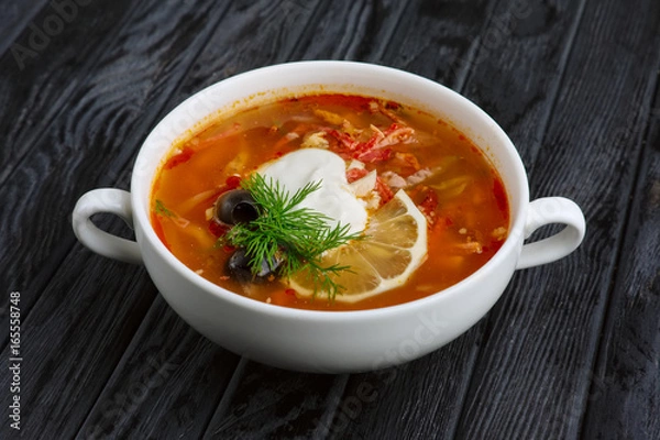 Obraz Traditional belorussian soup solyanka