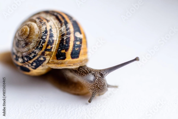 Obraz snail with white background