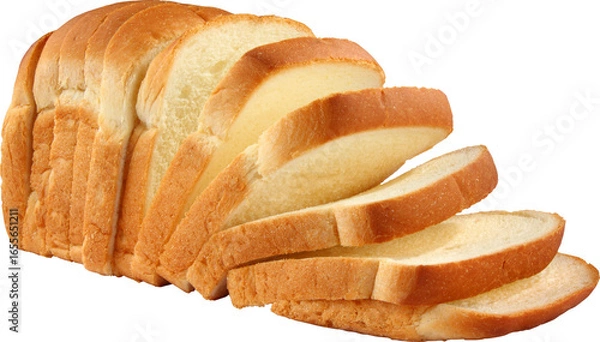 Obraz White Bread Isolated On Transparent Background