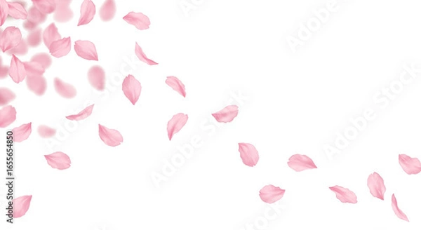 Obraz 桜の花びらのシームレス背景、春の背景素材