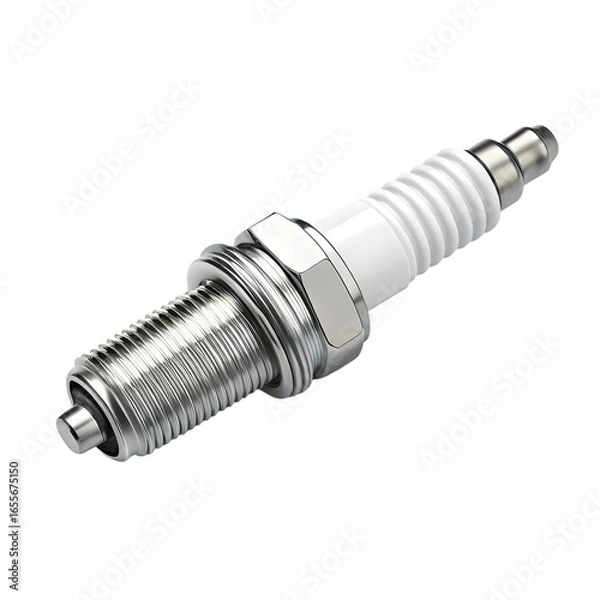 Obraz Automotive spark plug for internal combustion engine isolated on transparent background