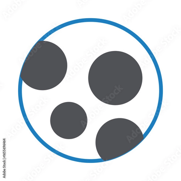 Obraz Crater Moon Vector icon which can easily modify or edit