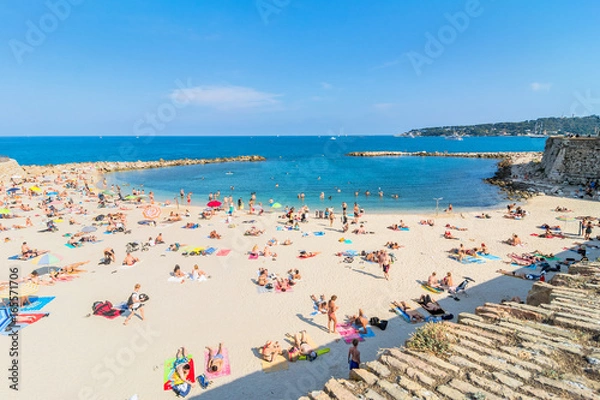 Fototapeta Plaża Gravette, Antibes, Francja