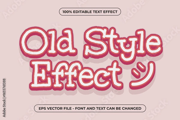 Obraz ols style editable text effect