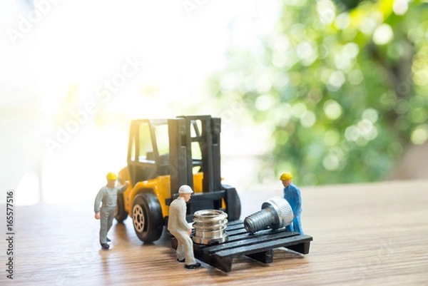 Obraz Miniature worker, The concept of construction site