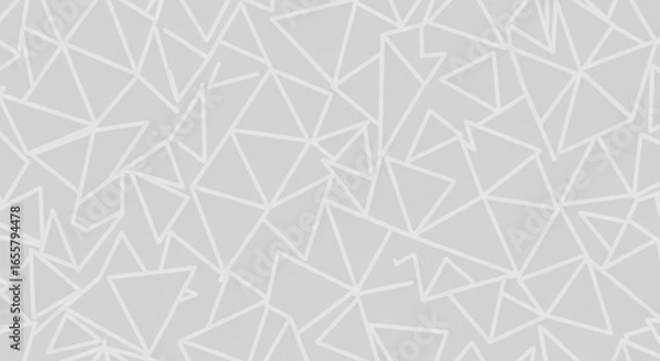 Fototapeta Abstract geometric triangle pattern background vector design modern light gray seamless backdrop for web design 3d rendering