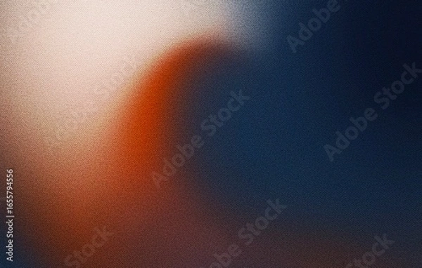 Fototapeta Teal orange black red grainy background, abstract color gradient shape, noise texture poster banner header wallpaper cover design