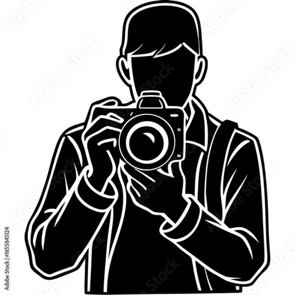 Fototapeta Photographer Silhouette vector