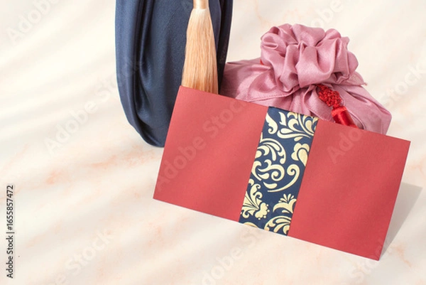 Fototapeta 품위 있는 한국의 전통적인 용돈봉투 이미지