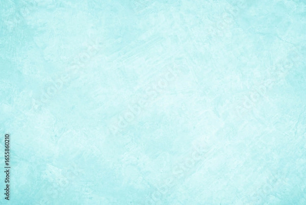 Fototapeta Pastel blue and white concrete stone texture for background in summer wallpaper. Cement and sand wall of tone vintage. Concrete abstract wall of light cyan color, cement texture mint green for design.