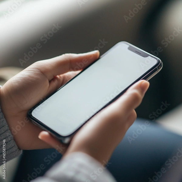 Obraz Holding a mobile phone