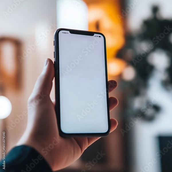 Obraz hand holding smartphone