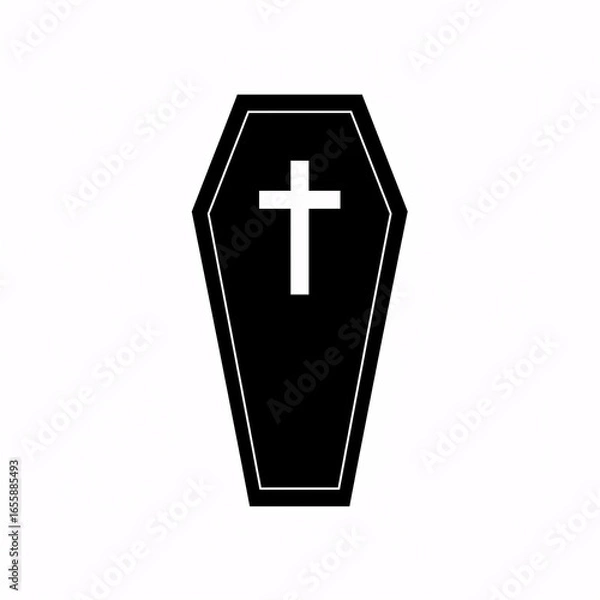 Obraz cross on black background