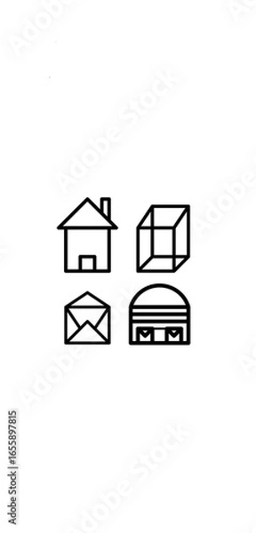 Obraz real estate icon set