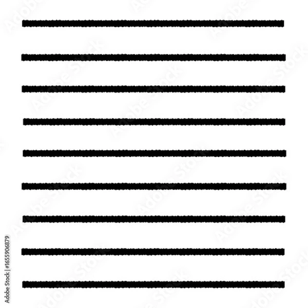 Fototapeta set of decorative black ruled evenly spaced horizontal lines