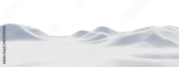 Obraz 3D White snowy mountain. Snow terrain