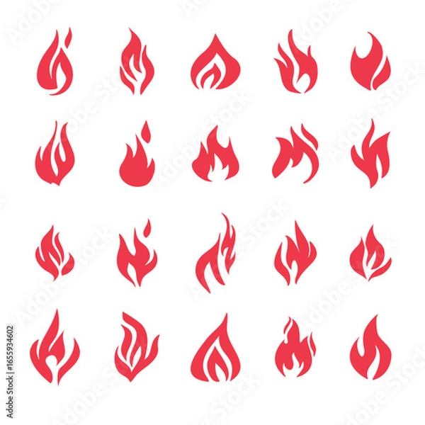 Obraz A collection of fire signs