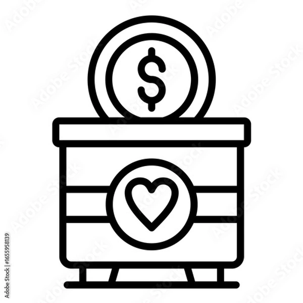 Obraz Charity Box Icon