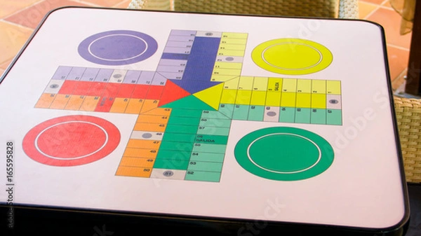 Obraz Games table with printed games board