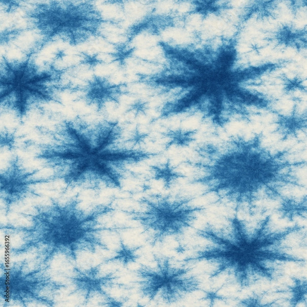 Fototapeta Seamless Print Shibori pattern and tie-dye allover textile Shibori allovers pattern design