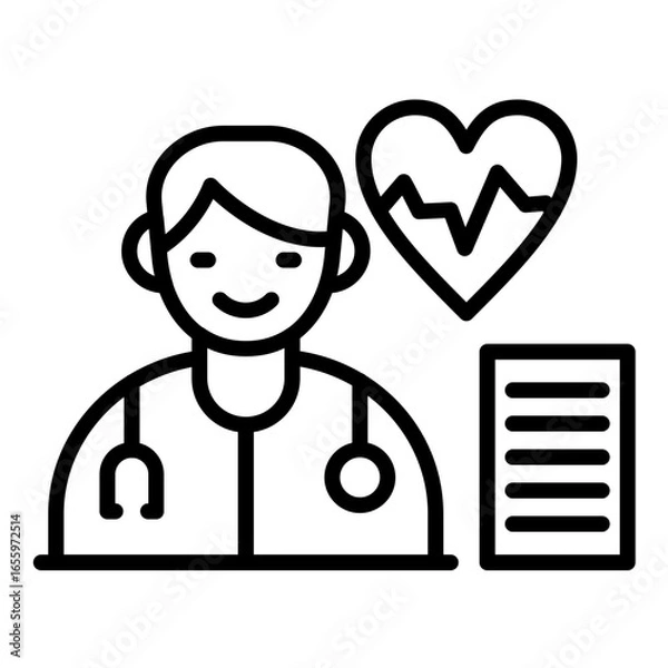 Fototapeta Cardiologist Icon