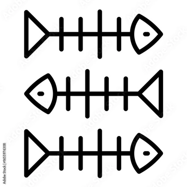Fototapeta Fish Bone Icon