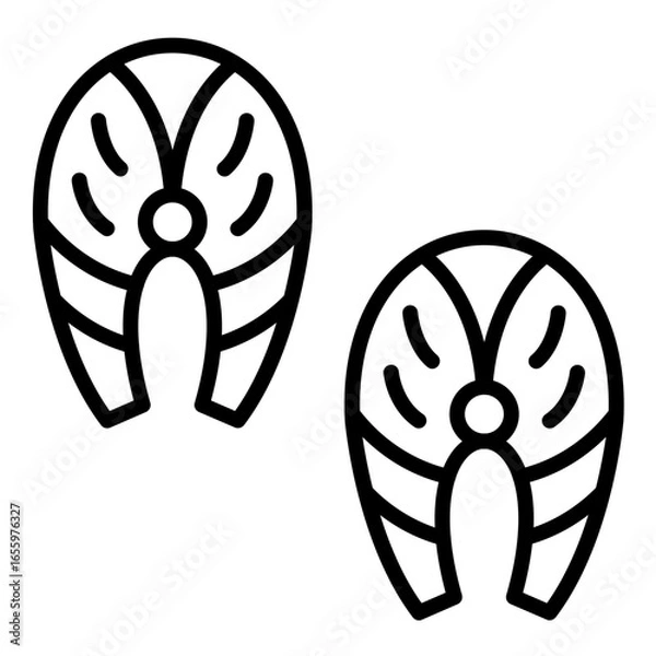 Fototapeta Fish Steak Icon