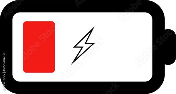 Obraz Battery charge. Level indicator. Half charged.